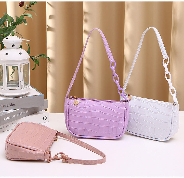 Hobo Underarm Bag 2026 Ladies Handbags Crocodile Pattern Underarm Bag Fashionable Internet Celebrity Women's Shoulder Bag