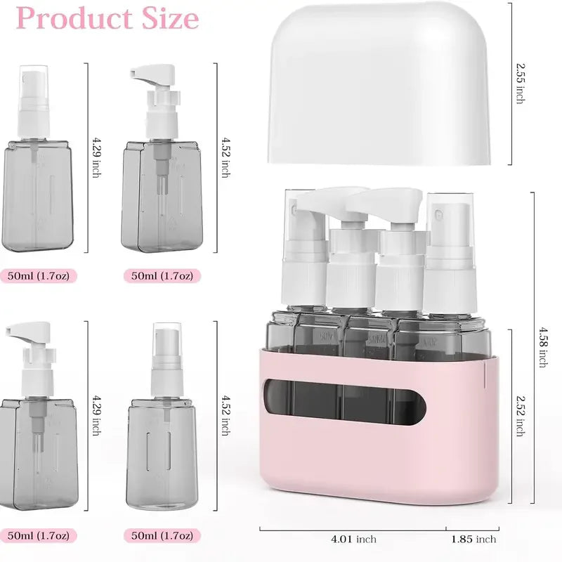 Travel Essentials 4-Piece Refillable Bottle Set