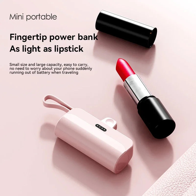 High-Capacity Fast Charging Capsule Power Bank