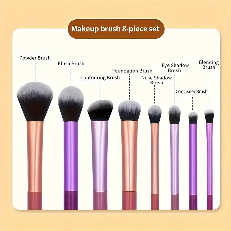 Everyday Essentials 8-Piece Makeup Brush Set