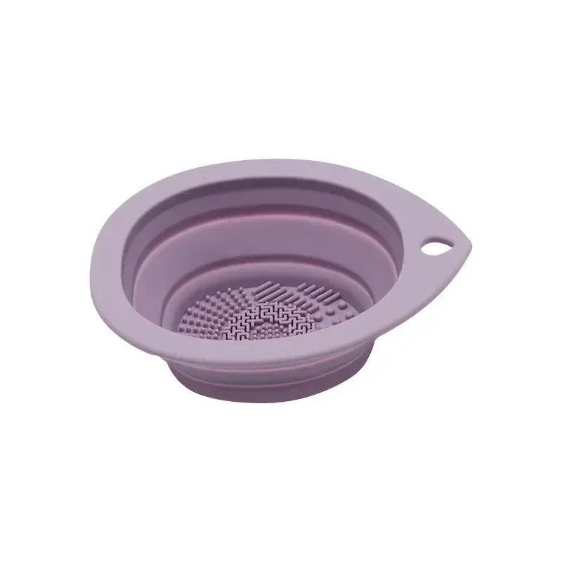 Foldable Silicone Makeup Brush Cleaning Bowl