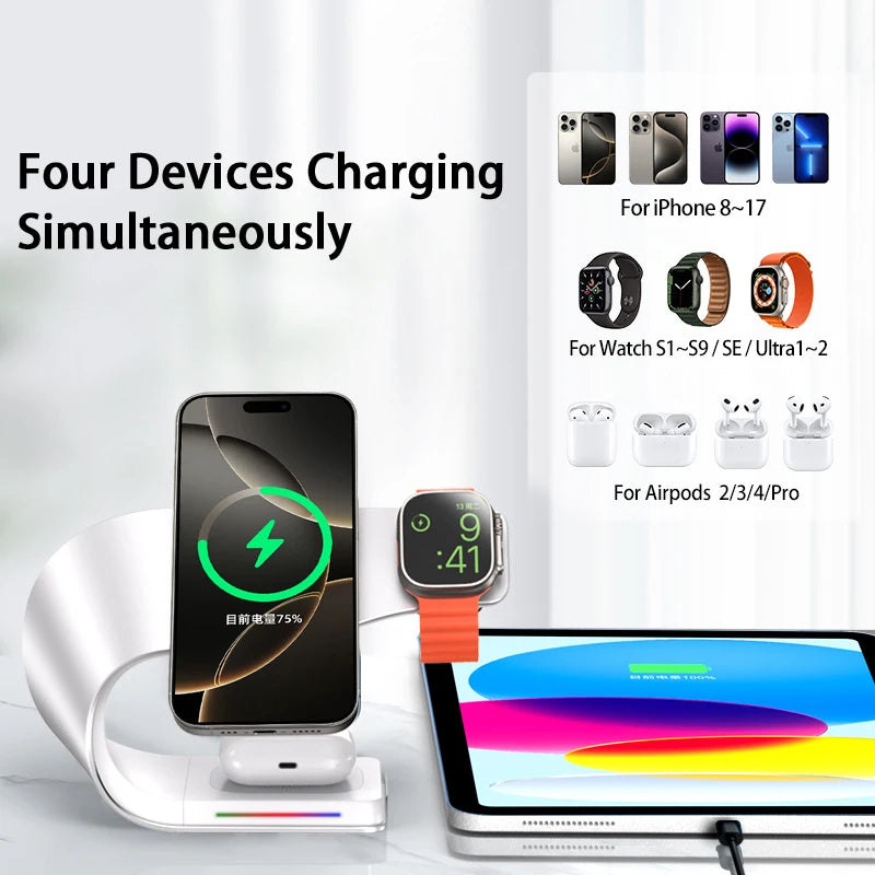 4-in-1 Magnetic Wireless Charging Station