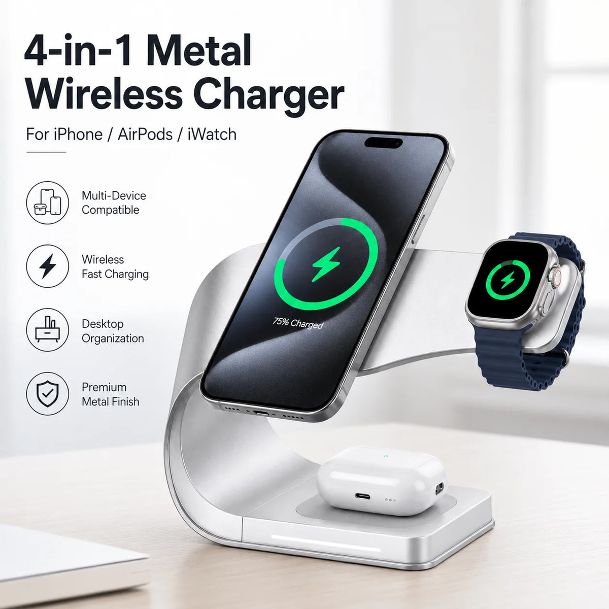 4-in-1 Magnetic Wireless Charging Station