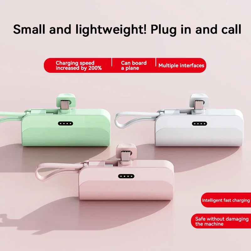 High-Capacity Fast Charging Capsule Power Bank