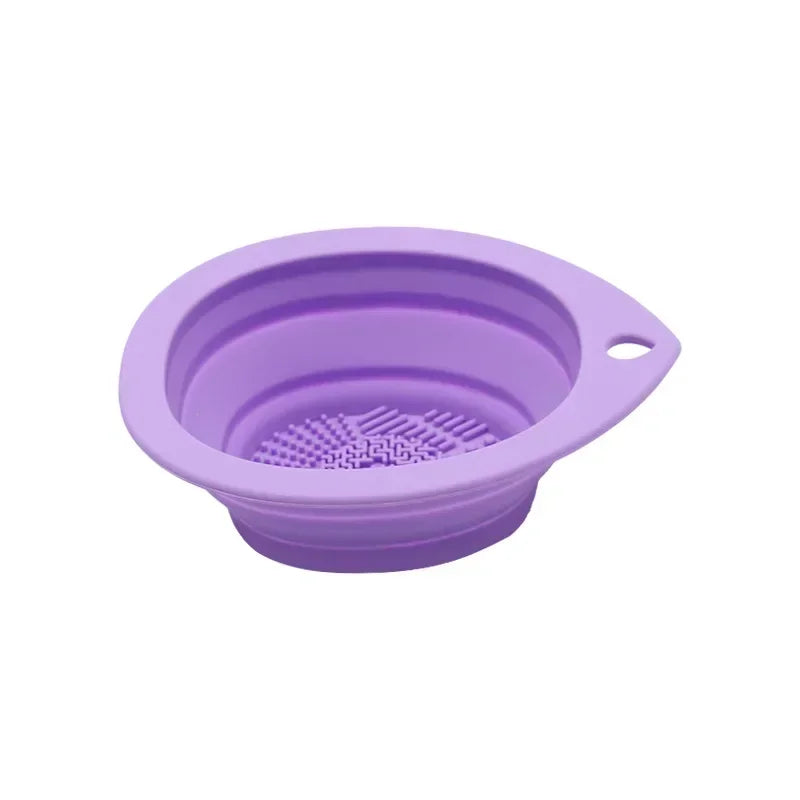 Foldable Silicone Makeup Brush Cleaning Bowl