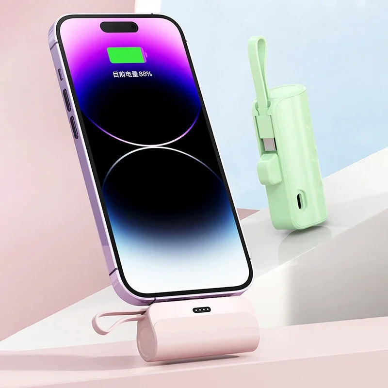 High-Capacity Fast Charging Capsule Power Bank